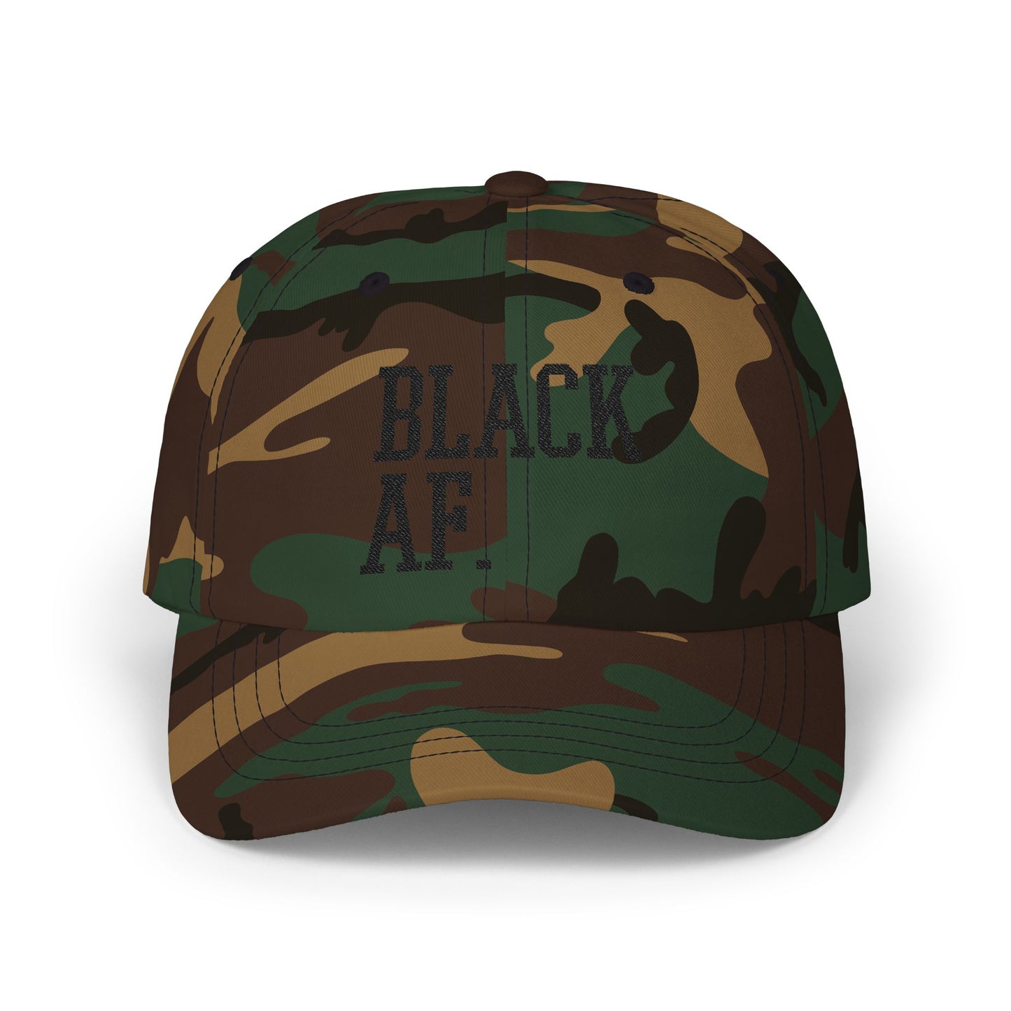 Embroidered Dad Cap with Black AF Design