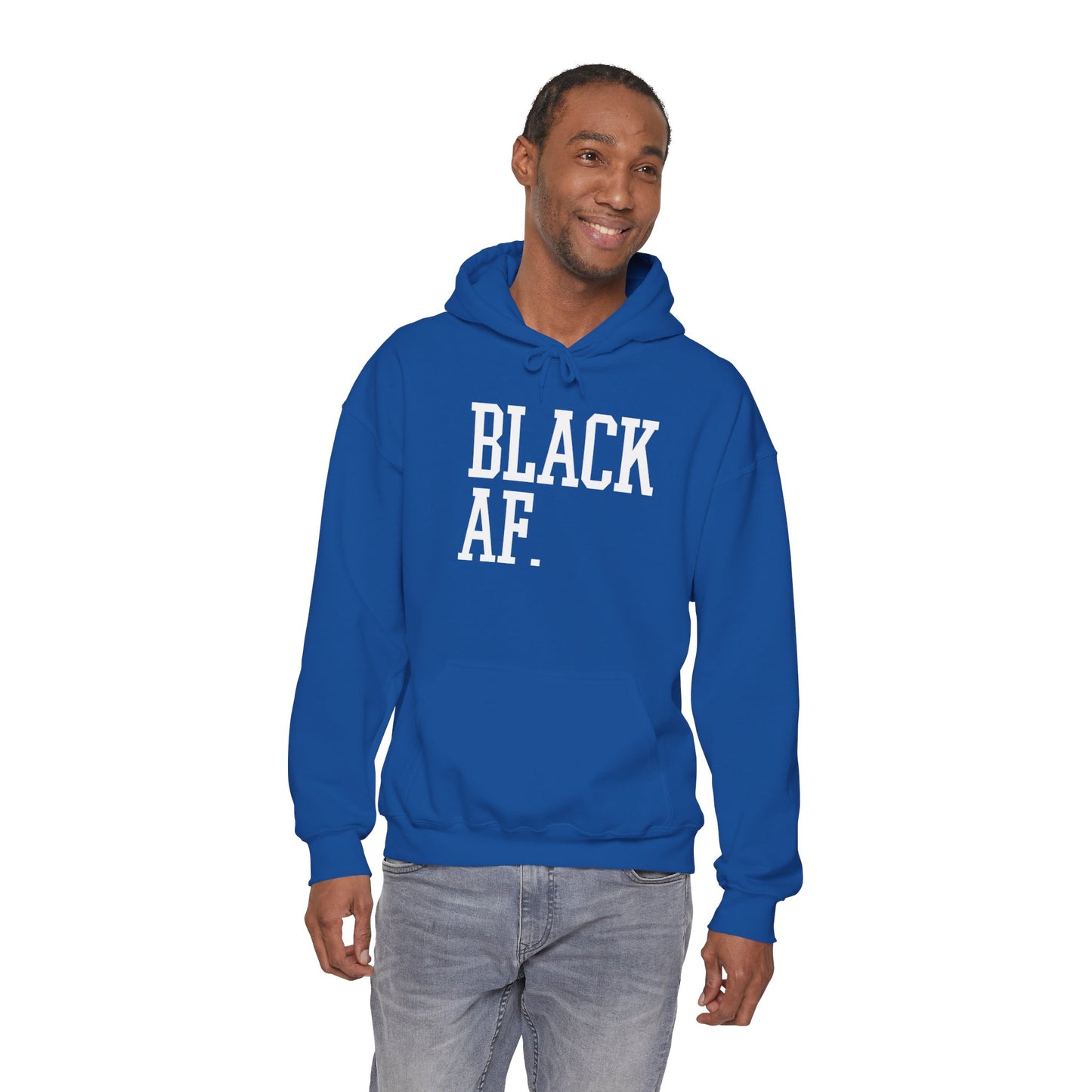 "Black AF" Hoodie — Bold Graphic Black Sweatshirt