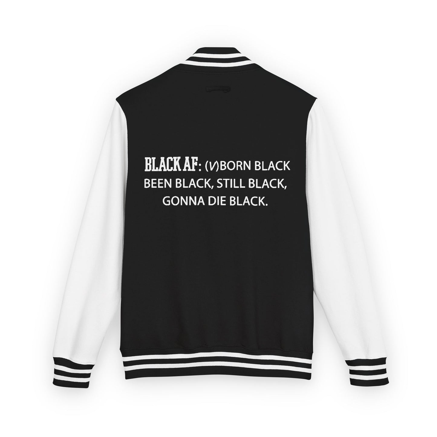 BLACK AF Varsity Letterman Jacket | Premium Streetwear Jacket for Bold, Unapologetic Style