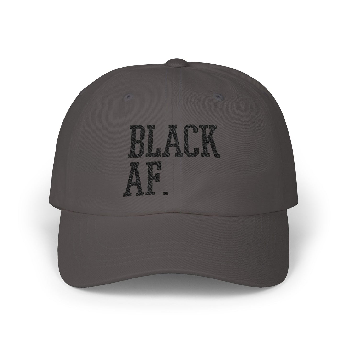 Embroidered Dad Cap with Black AF Design