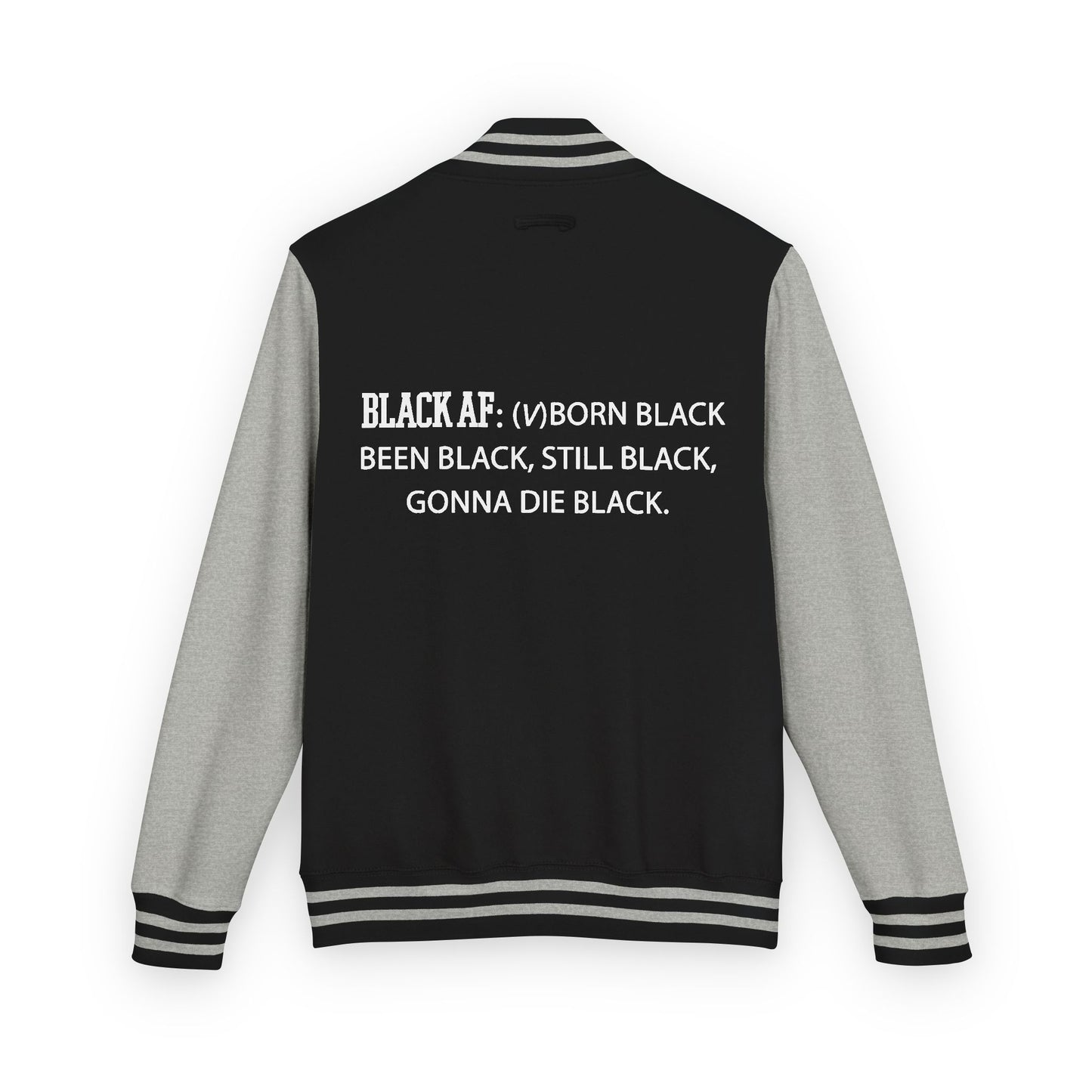 BLACK AF Varsity Letterman Jacket | Premium Streetwear Jacket for Bold, Unapologetic Style