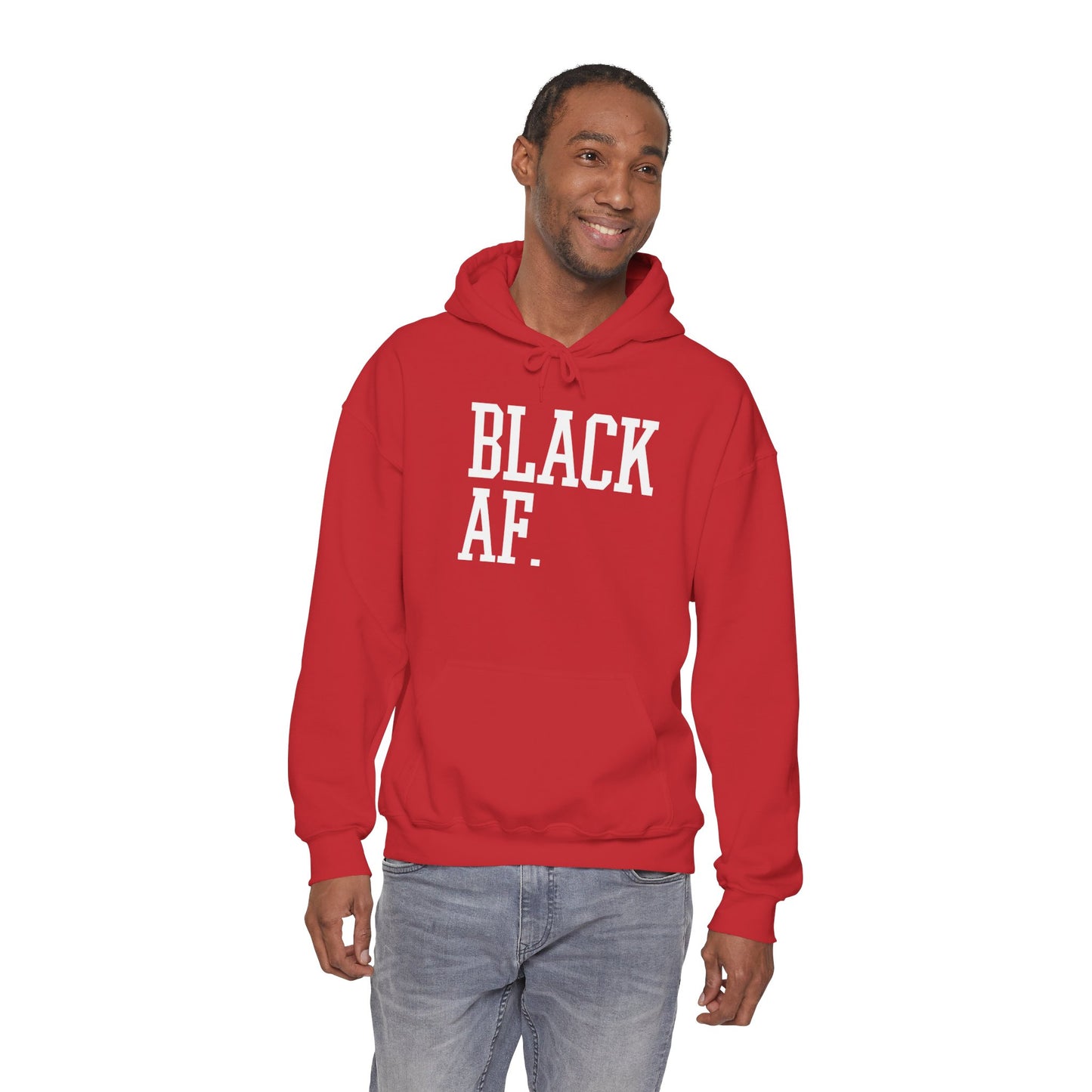 "Black AF" Hoodie — Bold Graphic Black Sweatshirt