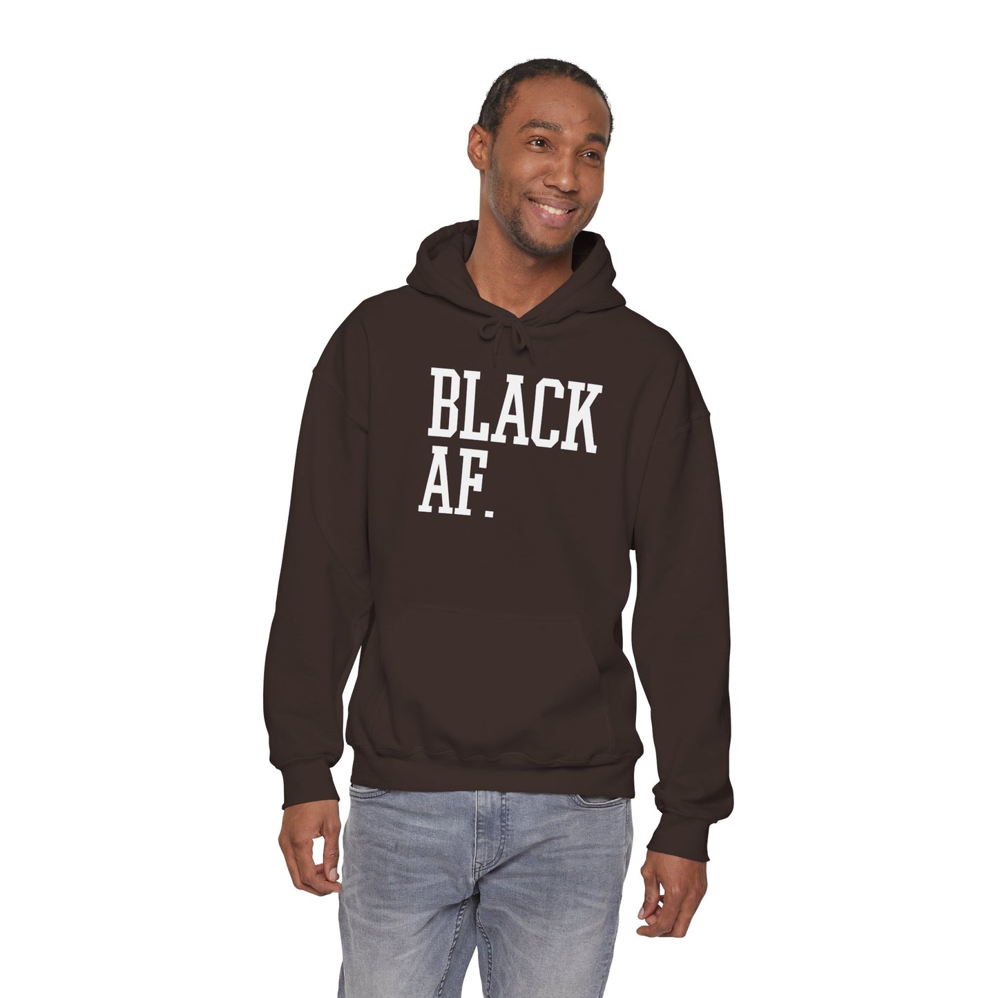 "Black AF" Hoodie — Bold Graphic Black Sweatshirt