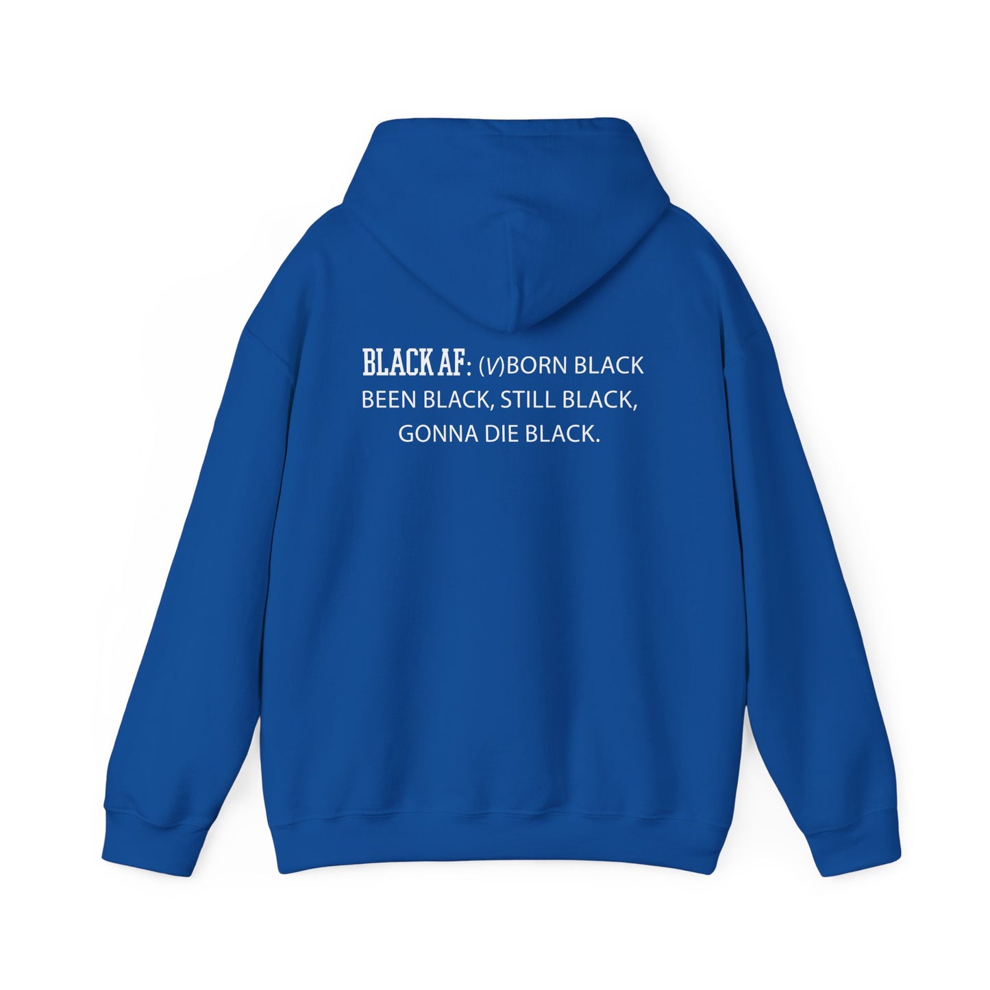 "Black AF" Hoodie — Bold Graphic Black Sweatshirt