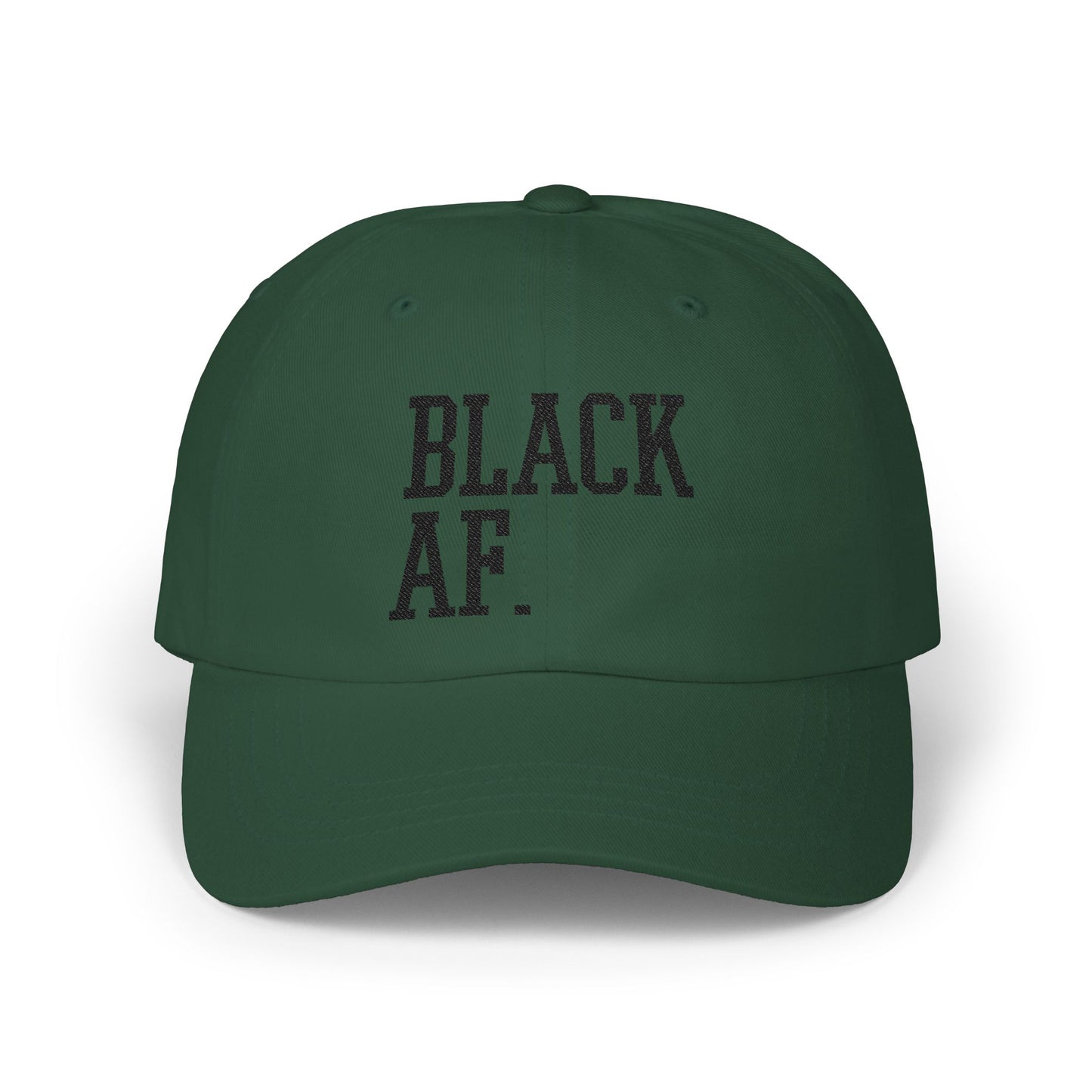 Embroidered Dad Cap with Black AF Design