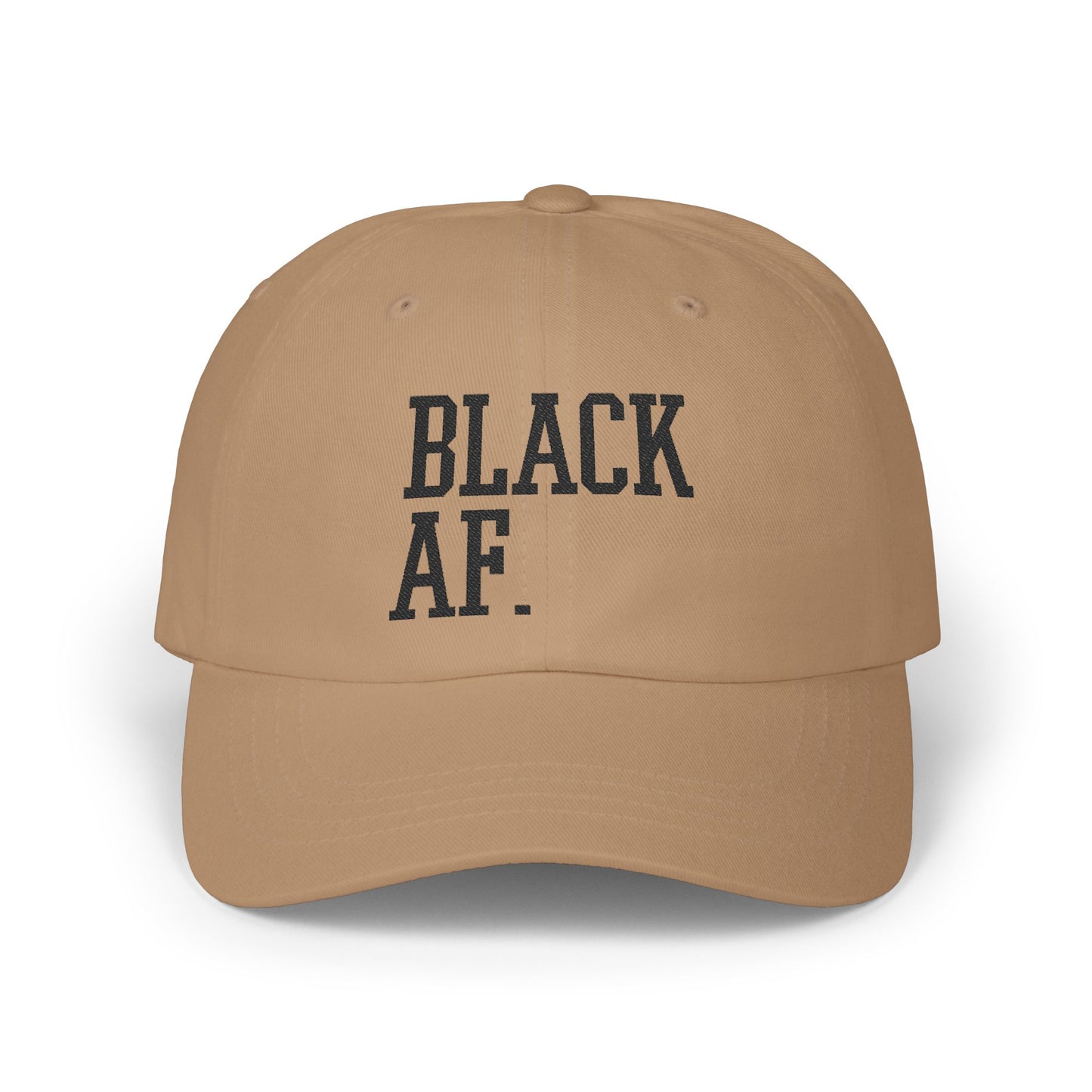 Embroidered Dad Cap with Black AF Design