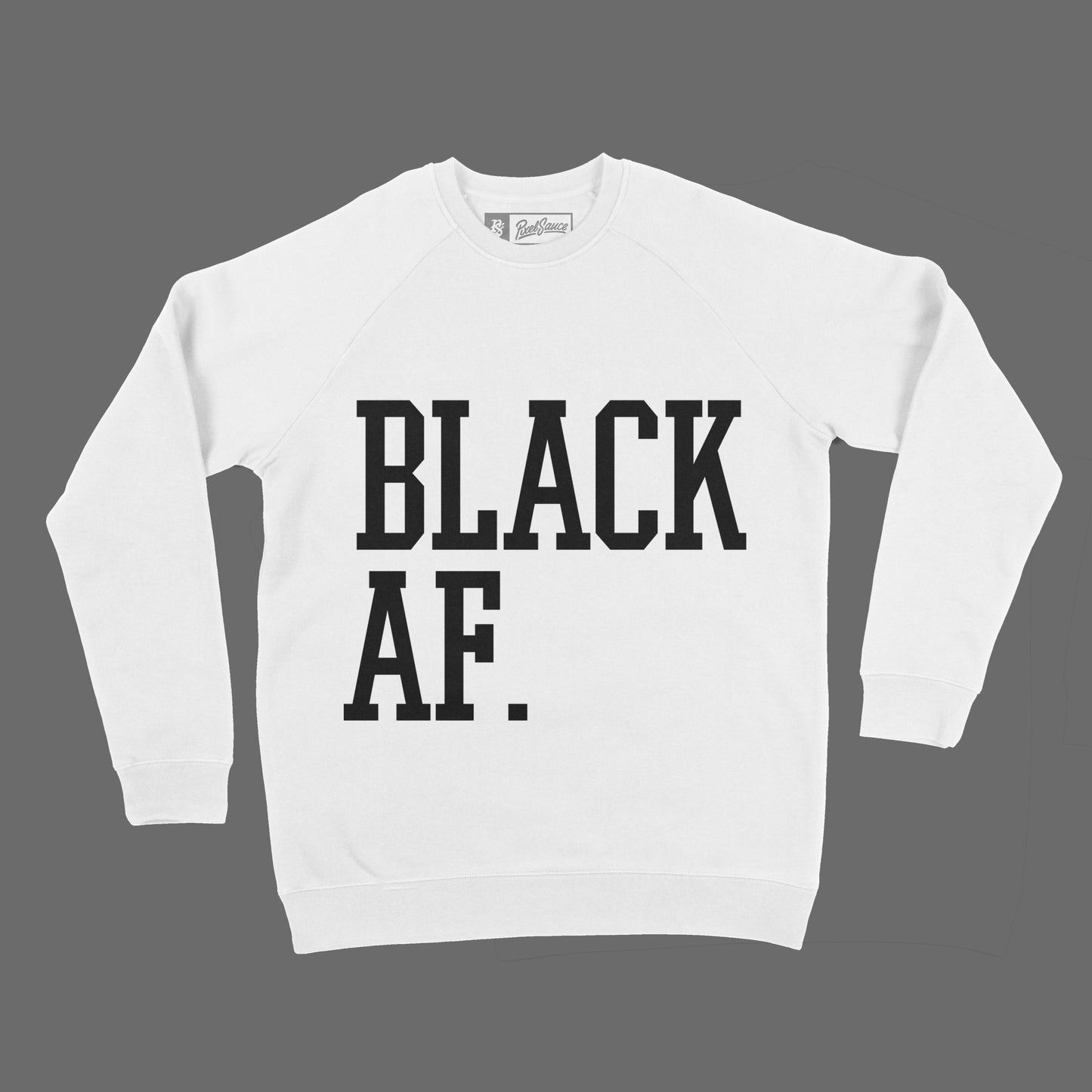 Black Af Crew Neck Sweater (Black, White Type)